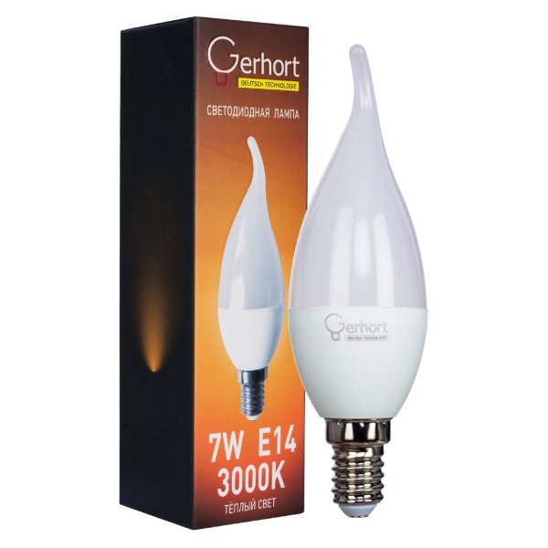 Светодиодная лампа 7W GERHORT CI37 LED 3000K E14 — Дзинь ля-ля